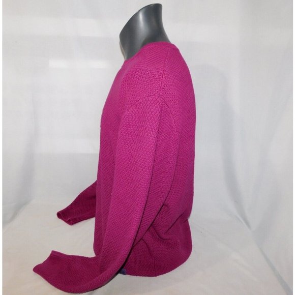 Dockers Mens L Purple Magenta Knit Logo Crewneck Long Sleeve Sweater - Picture 9 of 11